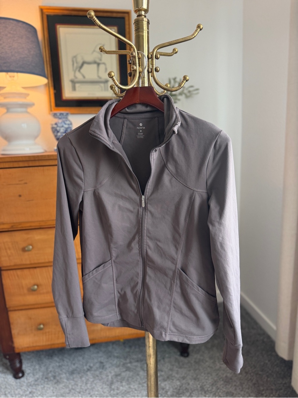 Apana Deep Lavender Full-Zip Yoga Jacket